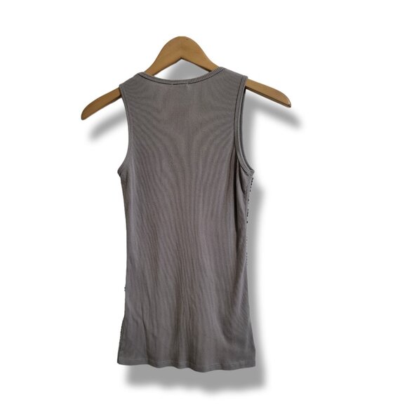 🌿​Maurices Women's Large Sequin Gray and Silver Striped Sparkle Tank Top - Picture 7 of 10